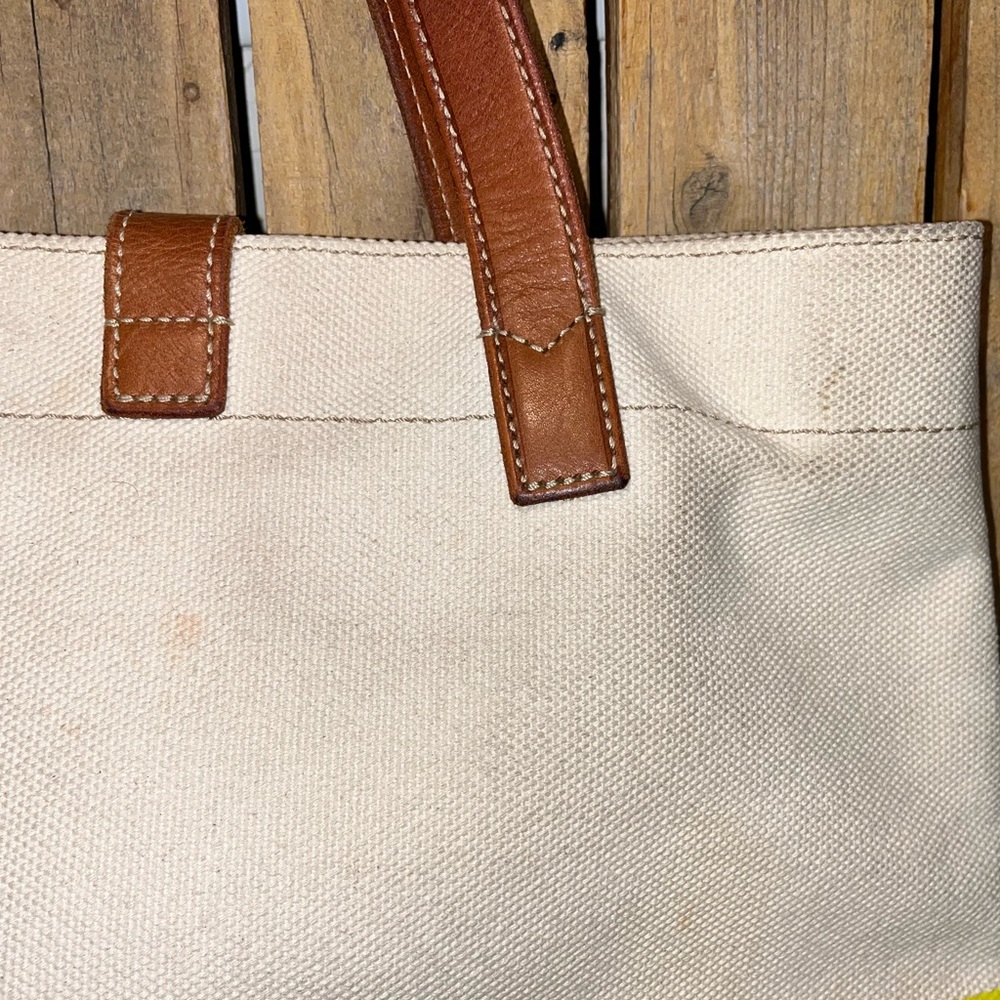 Fossil Canvas Bag With Leather Trim - image 6